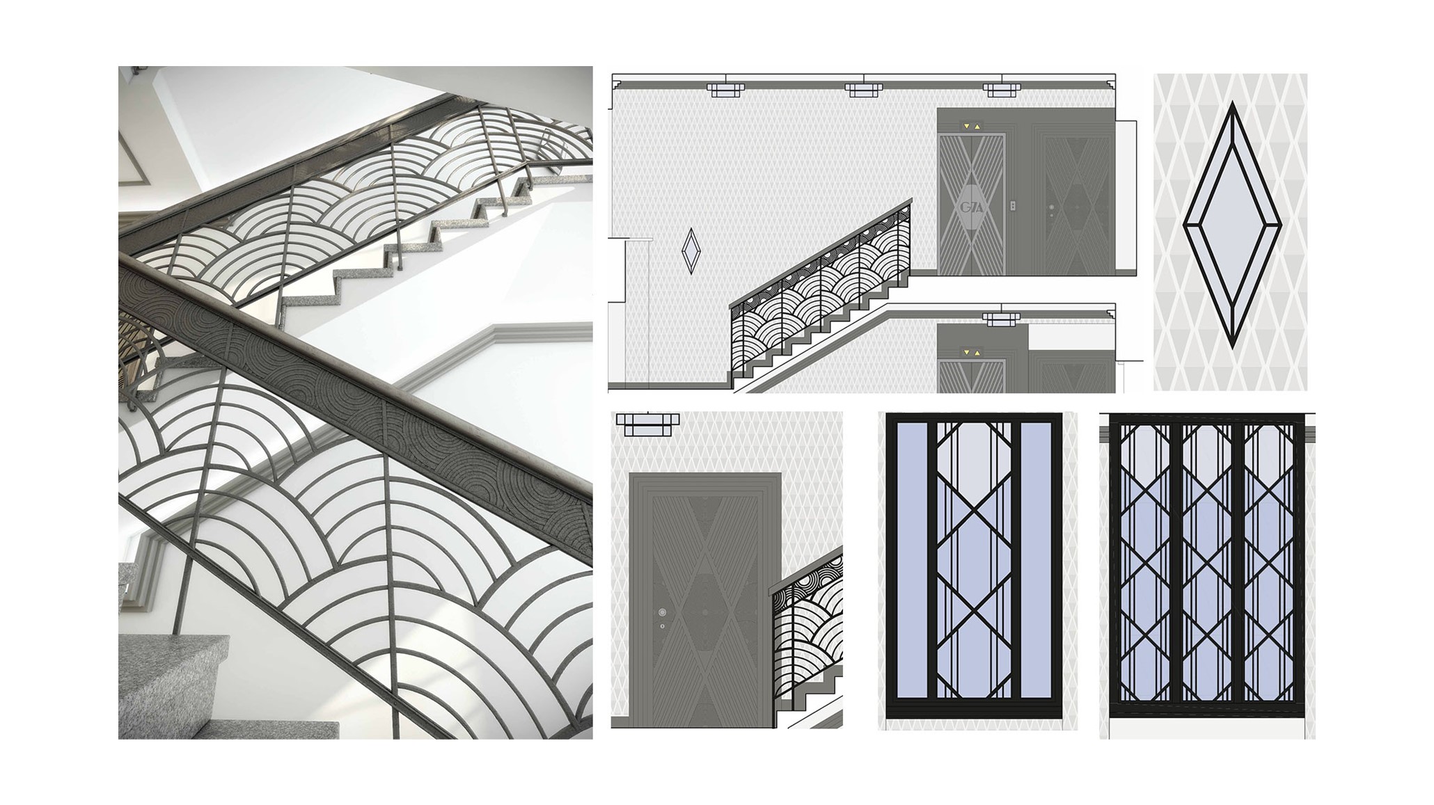 	 Górnośląska 7A projekt przebudowa nadbudowa remont Fenix Proart art-deco zig-zag modernizm rysunek elewacji Anna Rostkowska Piotr Kilanowski